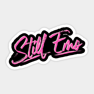 Still Emo (2024, Pink and White) Sticker